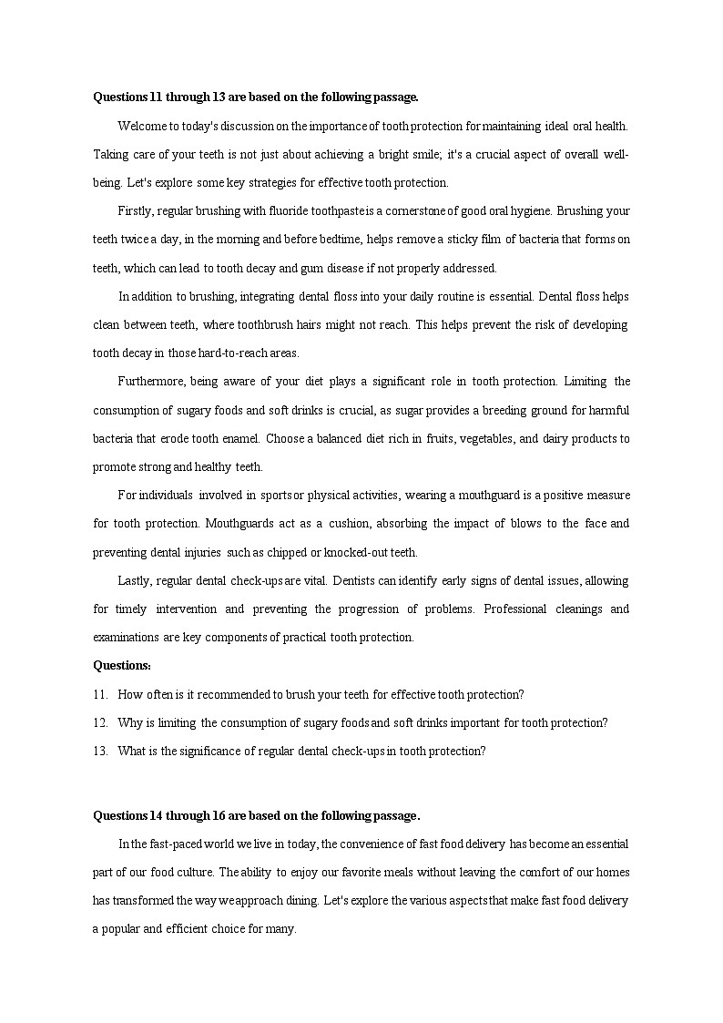 2023-2024学年上海市徐汇区高三第一学期英语模拟试题(一模)含答案第3页