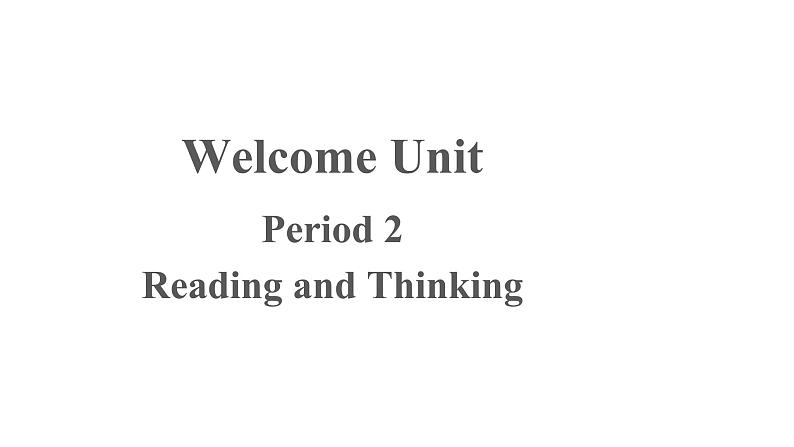 Welcome Unit 第2课时 优秀课件01