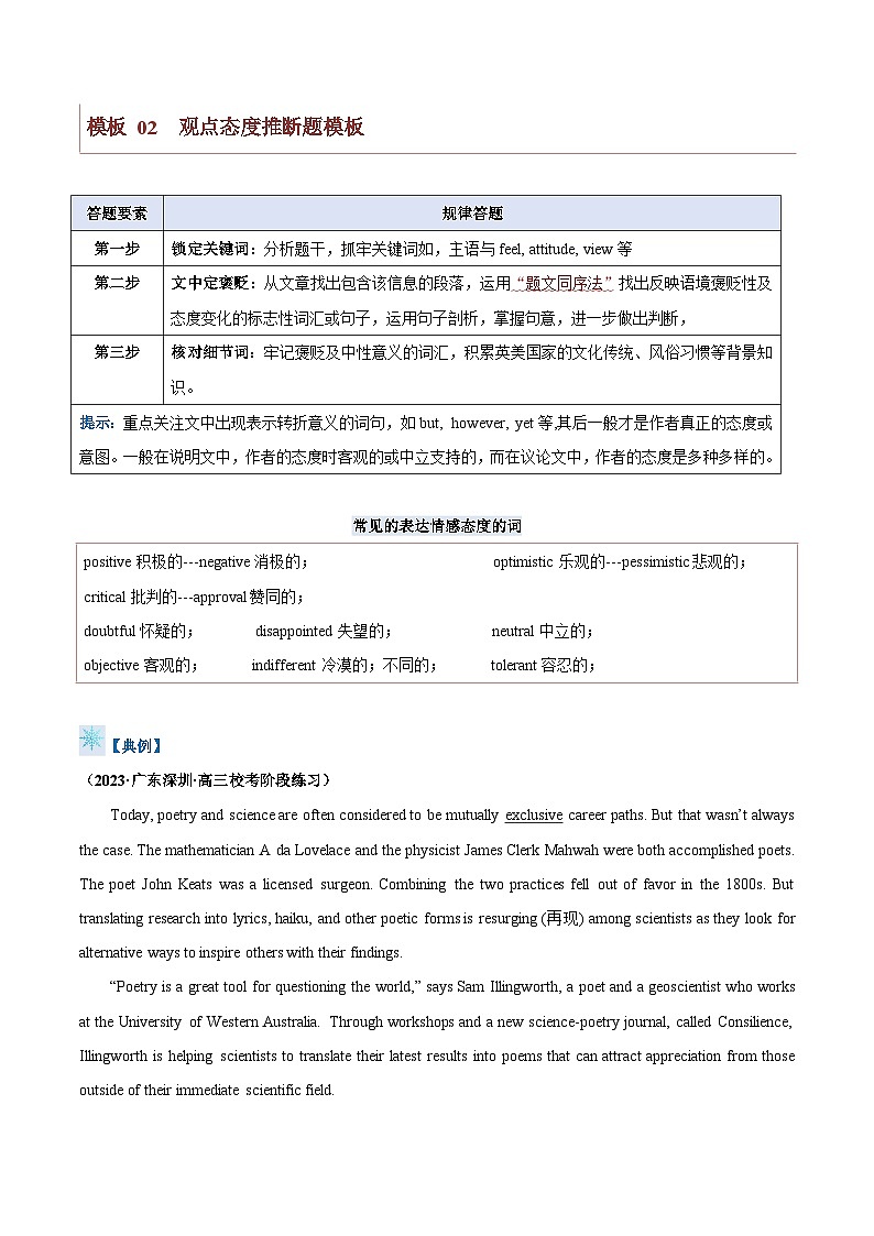 英语作文答题模板与解题技巧——推理判断题(解析版)第3页