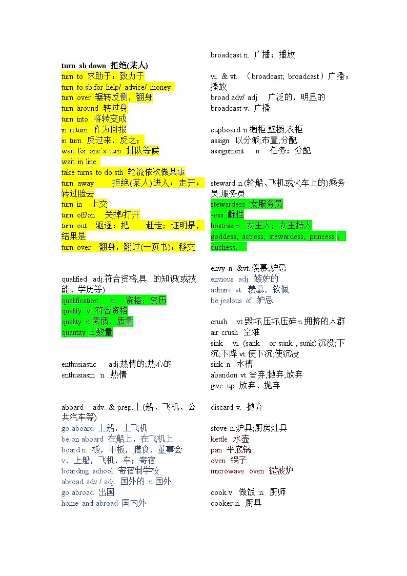 新人教版选择性必修3+Unit 4+2024年高考英语一轮复习重难词汇过关练(人教版2019)第2页
