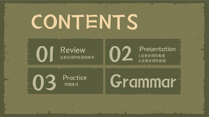 人教版(2019)高中英語必修二Unit5 Music Discovering useful structures 過去分詞作表語和狀語 語法課件第3頁