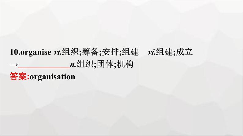 人教版高中英语必修第一册同步训练WELCOME UNIT Section Ⅴ Building Up Your Vocabulary课件第7页