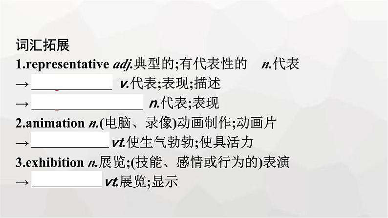人教版高中英语选择性必修第三册同步训练UNIT1 Section Ⅲ Using Language,Assessing Your Progress & Video Time课件06