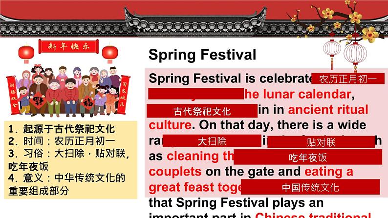新人教版(2019)高中英语必修三U1 Festivals and Celebrations节日告知信小作文课件05