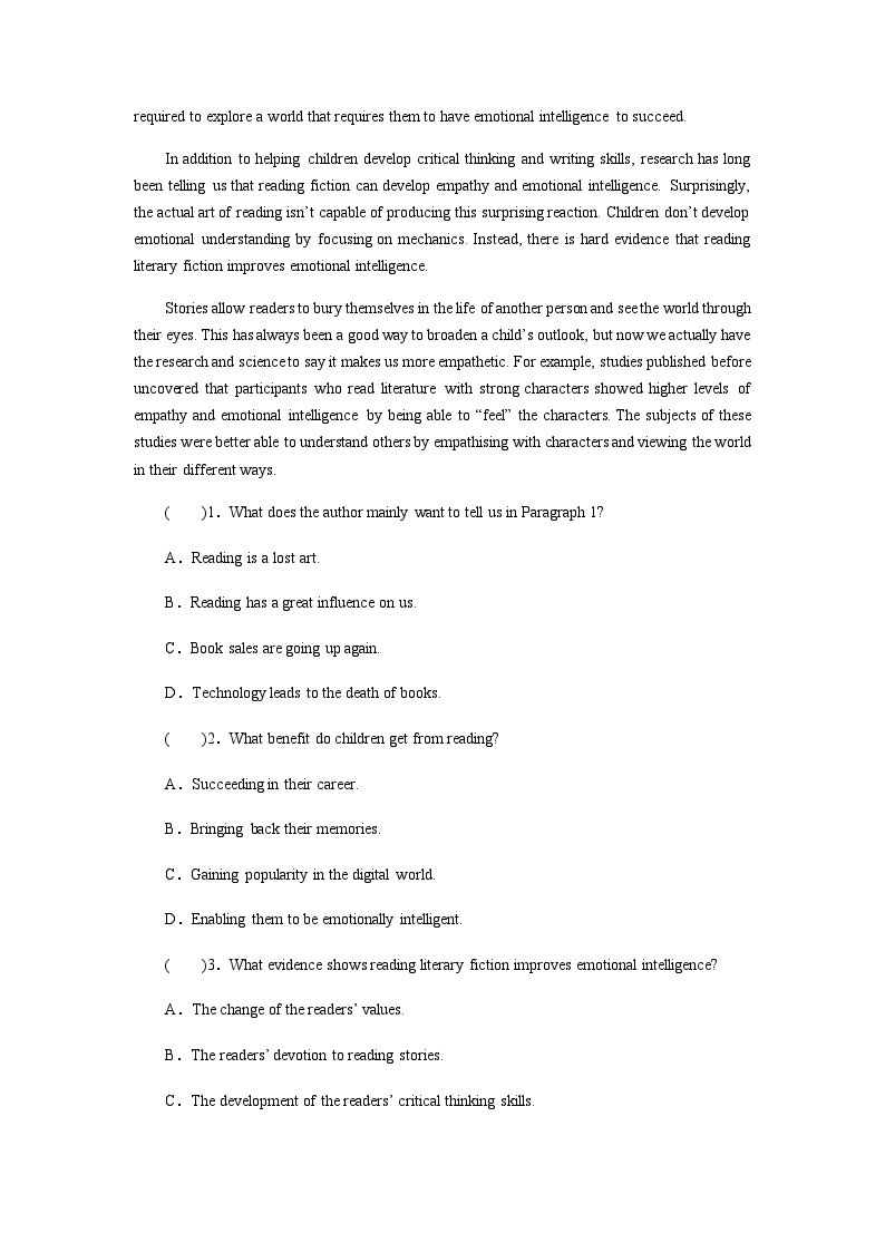 北师大版高中英语必修第三册UNIT9 Period5课时作业含答案03