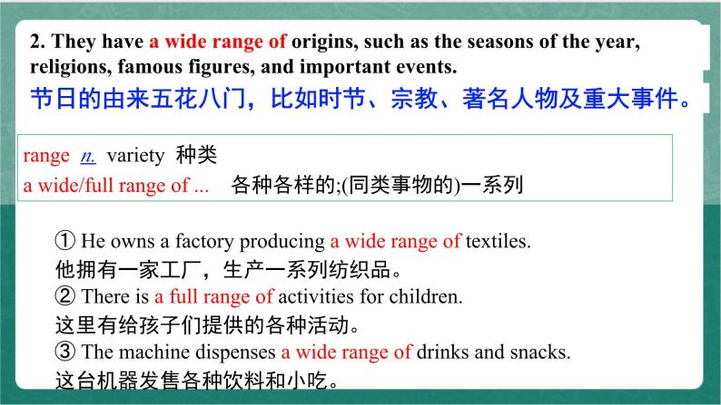 Unit 1 Period 3 Reading and Thinking Language points课件人教版高中英语必修三04