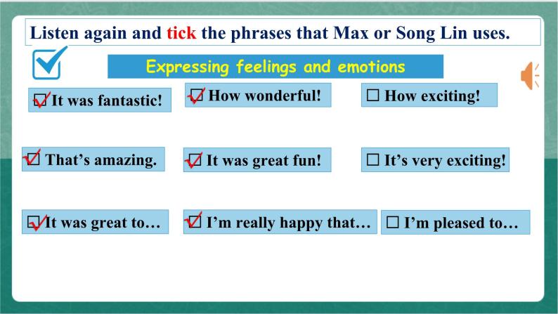 Unit 1 Period 6 Listening and Talking, Assessing Your Progress & Video Time 课件 人教版高中英语必修三05