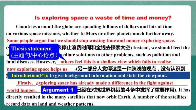 Unit 4 Period 5 Reading for Writing课件    人教版高中英语必修三07