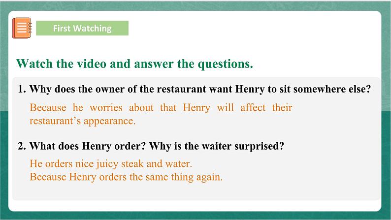 Unit 5 Period 6 Listening and Talking, Assessing Your Progress & Video Time课件 人教版高中英语必修三06