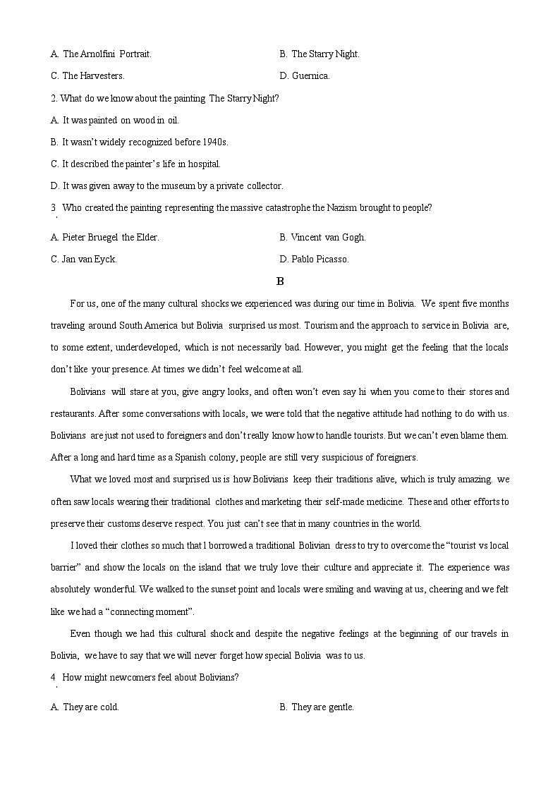 广东省华侨中学2023-2024学年高二下学期3月月考英语试卷(原卷版+解析版)02