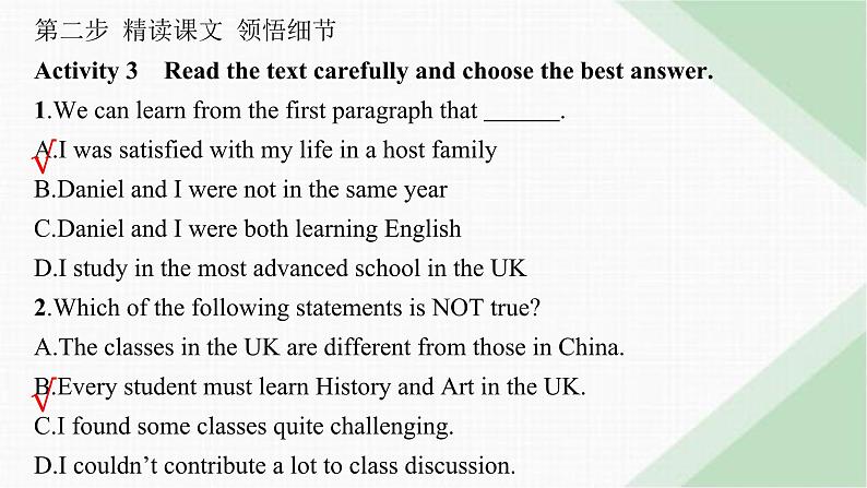 译林版高中英语必修第一册Unit1 Section C Extended reading,Project,Assessment & Further study课件第6页