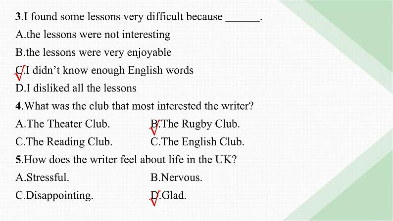 译林版高中英语必修第一册Unit1 Section C Extended reading,Project,Assessment & Further study课件第7页