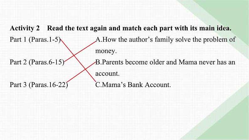译林版高中英语必修第一册Unit2 Section C Extended reading,Project,Assessment & Further study课件第5页