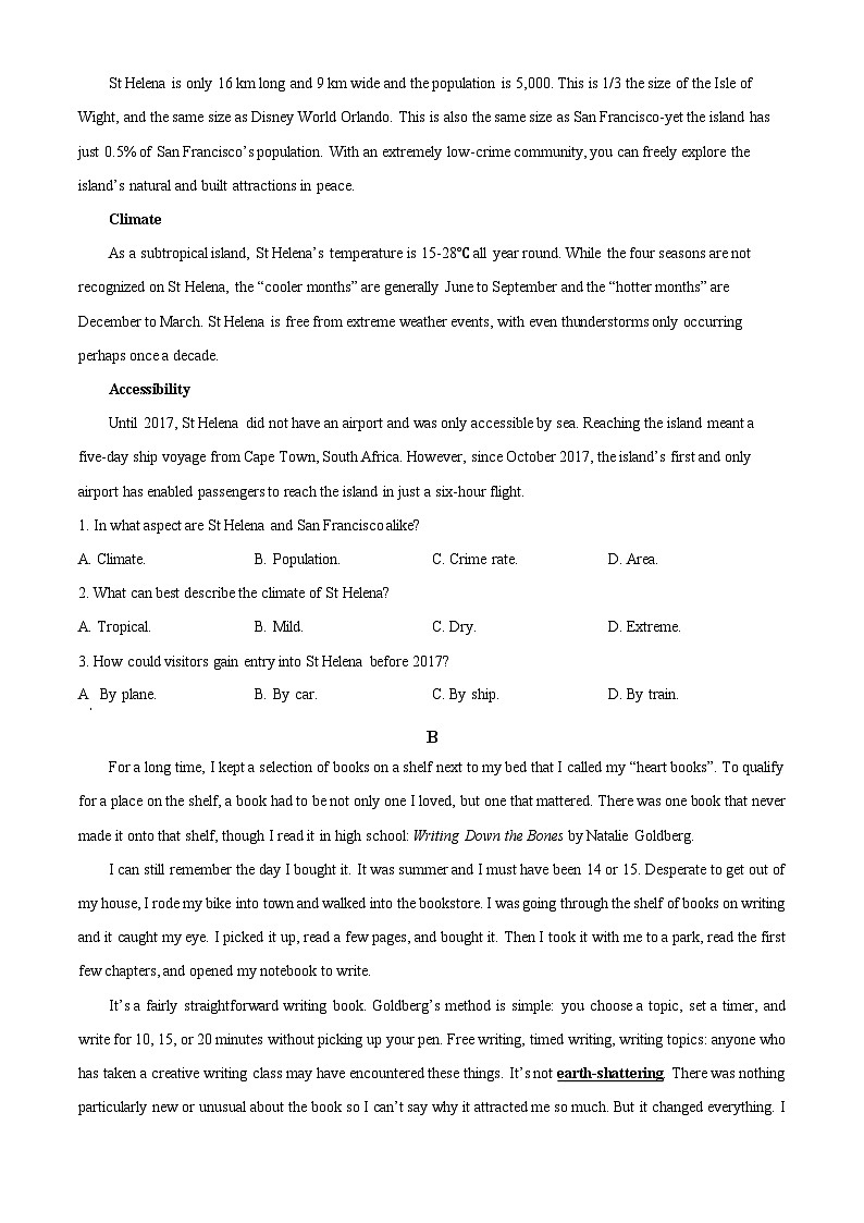 安徽省安庆市桐城中学2023-2024学年高二下学期开学考试英语试卷(Word版附解析)03