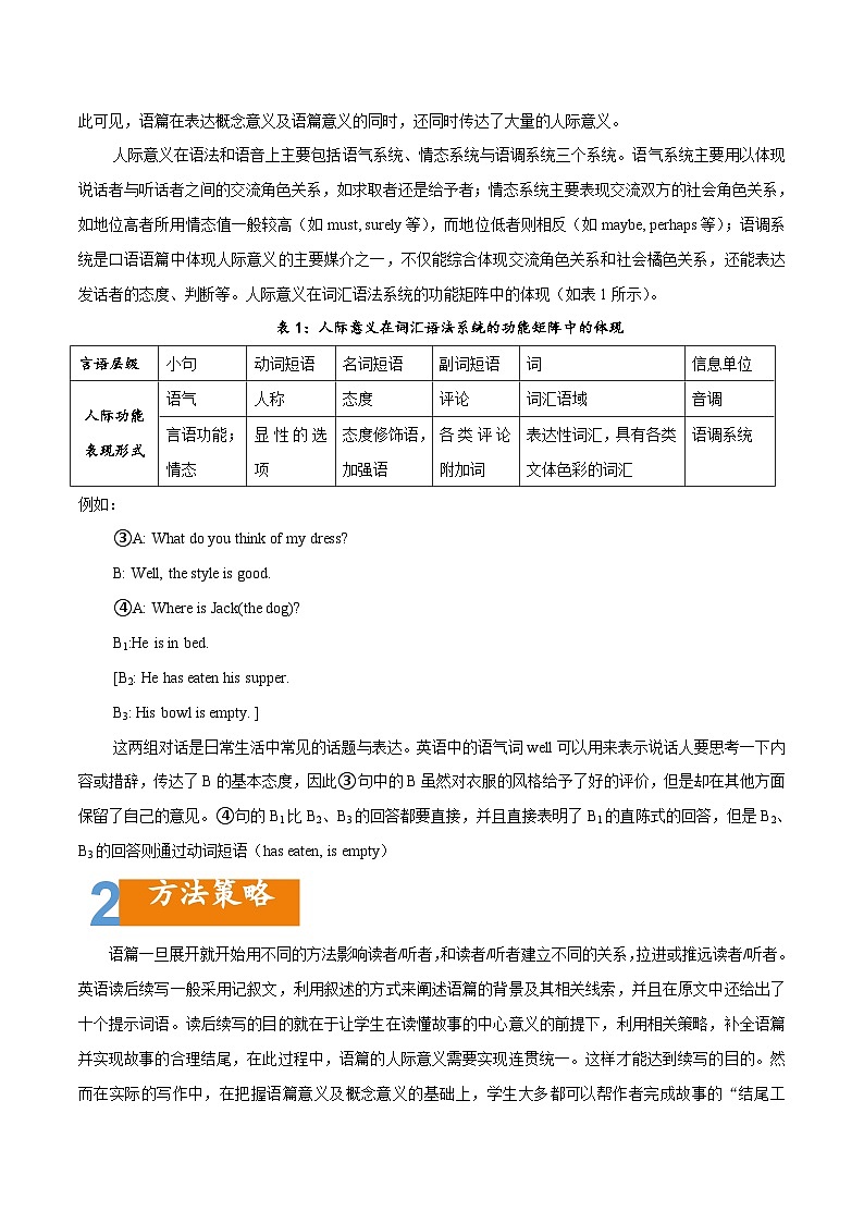 专题3.04 人际意义与读后续写的意义构建-23年新高考英语读后续写提分技能第2页