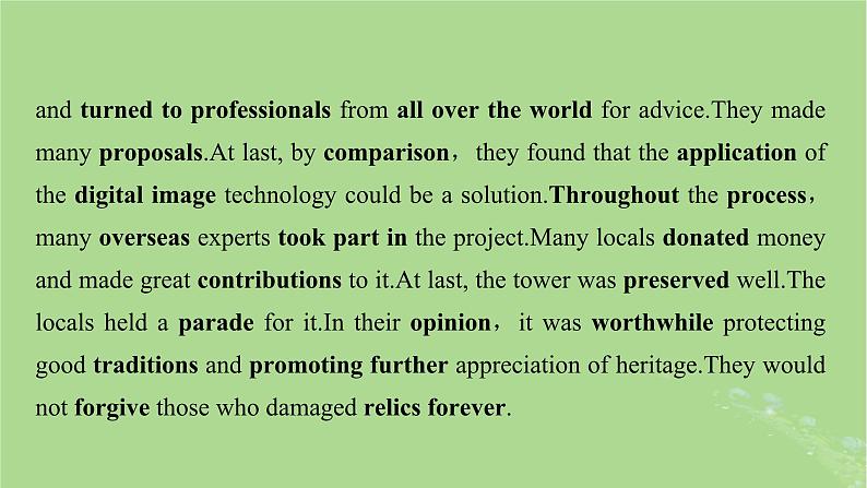2025版高考英语一轮总复习必修第二册Unit1CulturalHeritage课件第4页