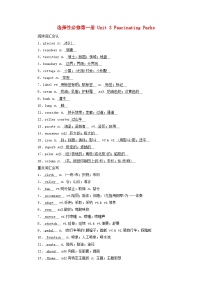 2025版高考英语一轮总复习重点单词练习选择性必修第一册Unit3FascinatingParks