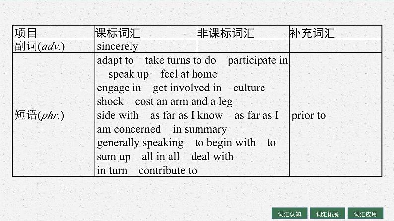 2025届高三一轮复习英语课件第1部分主题专项突破主题语境2人与社会主题群1社会服务与人际沟通主题4BridgingCultures搭建文化桥梁(人教版新高考新教材)第6页