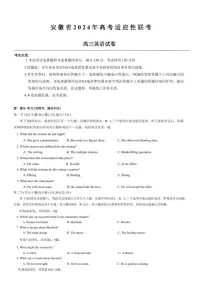 安徽省合肥市部分学校2024届高三下学期三模试题 英语 Word版含答案