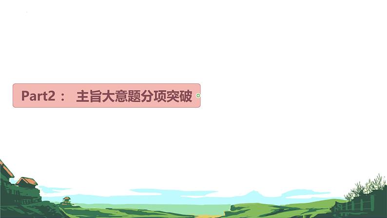 阅读理解主旨大意题解题思路与技巧浅析 课件 2024届高考英语专题复习05