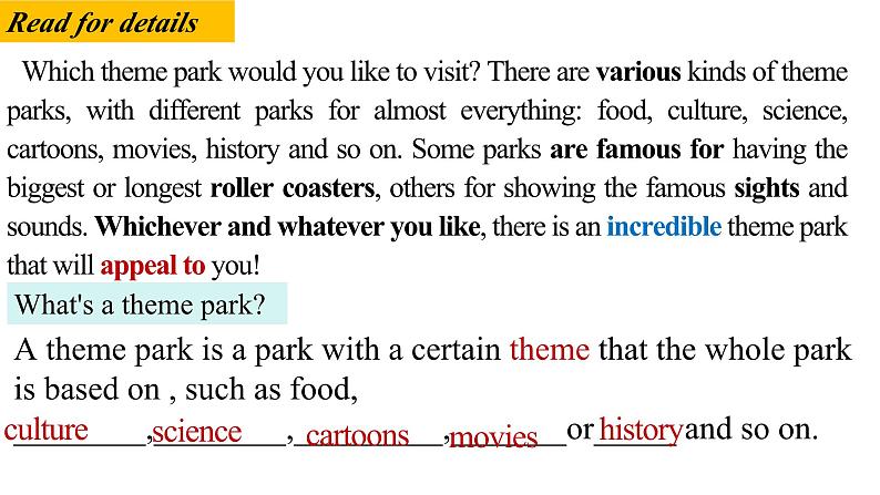 Unit 3 Reading for writing 介绍公园(课件)-2023-2024学年高中英语同步备课堂(人教版2019)(选择性必修第一册)第6页