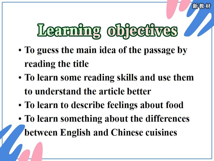 外研版（2019）高中英語(yǔ)必修二 Unit1 Food for thought Understanding ideas 課件第4頁(yè)
