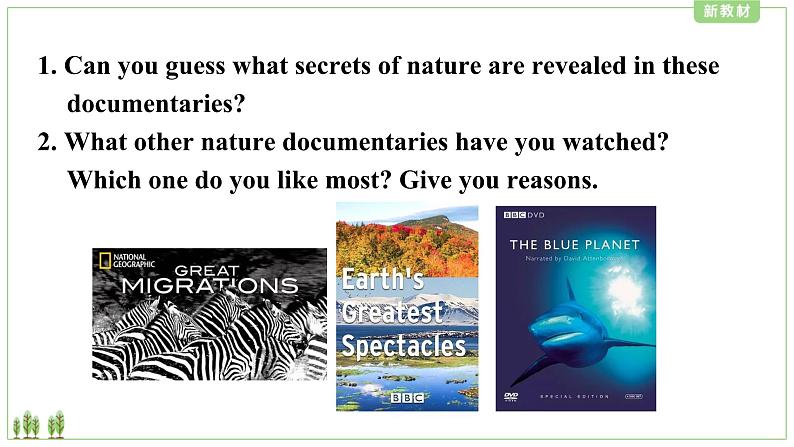 外研版(2019)高中英语选择性必修一 Unit 5 Revealing nature Presenting ideas 课件07
