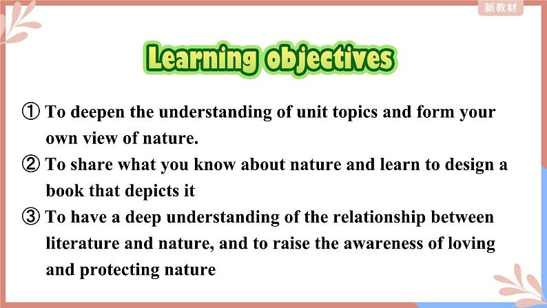外研版(2019)高中英语选择性必修三 Unit 6 Nature in words Presenting ideas 课件04
