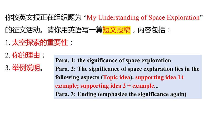 2024届高三英语基础写作课件:基础写作-太空探索第2页