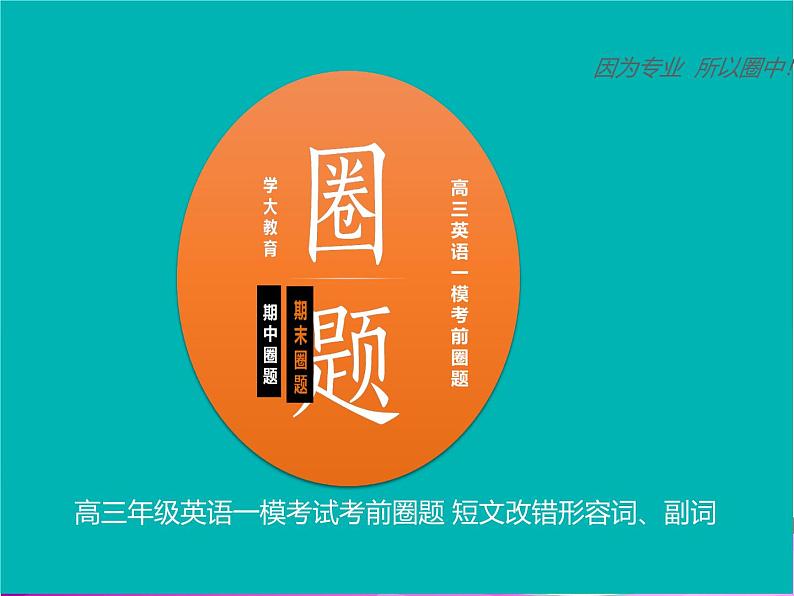 高考英语复习短文改错:形容词、副词课件第1页