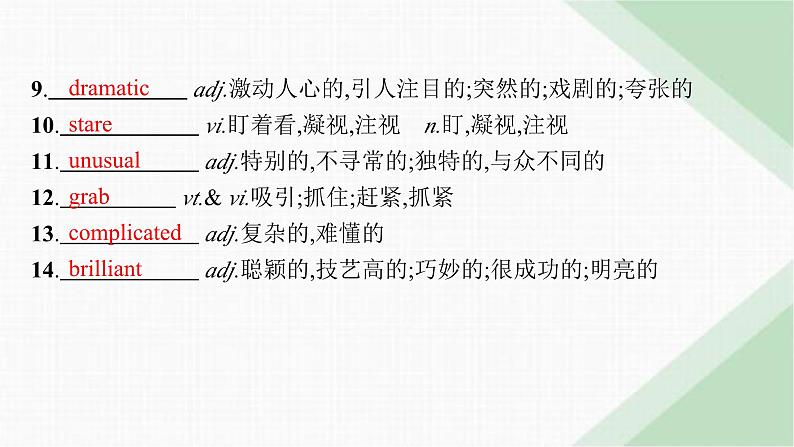 译林版高中英语选择性必修第一册UNIT2 单元素能巩固提升课件第3页