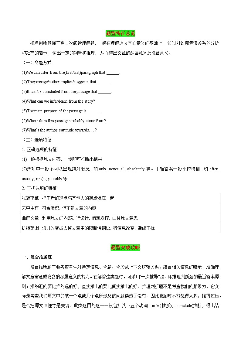 02 閱讀理解推理判斷題(解析版)第2頁
