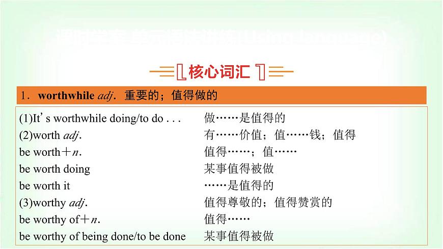 外研版高中英語選擇性必修第一冊Unit2 Period4課件第2頁