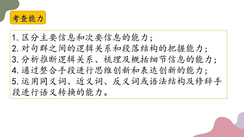专题10 概要写作---2025年高考英语二轮复习专题突破课件PPT第4页