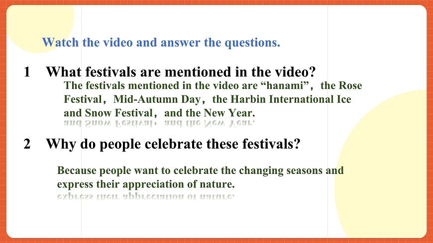 外研版高中英語必修第二冊 Unit 2《Let's Celebrate! Starting out & Understanding ideas》課件第4頁