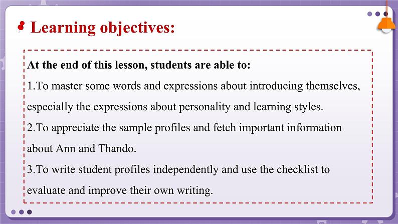 【人教版】英语必修一 Welcome Unit Reading for Writing课件03