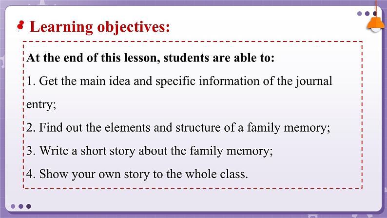 【外研版】英语必修一 Unit 3 Family matters Developing ideas — writing 课件第3页