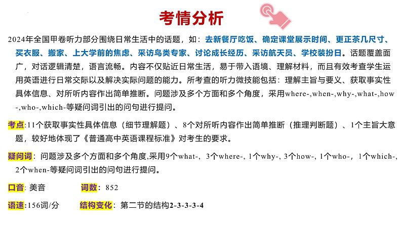 专题00 2024年全国甲卷高考英语听力(精美课件)第2页