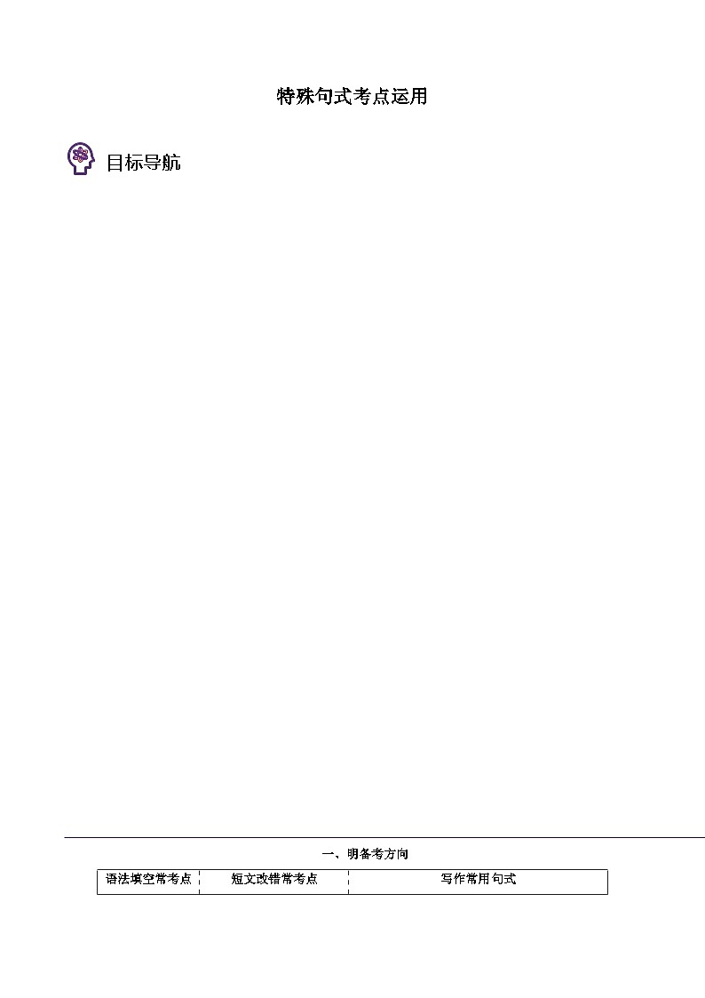 專題44.特殊句式考點運用(教師版)---高三英語總復習 (人教版2019)第1頁