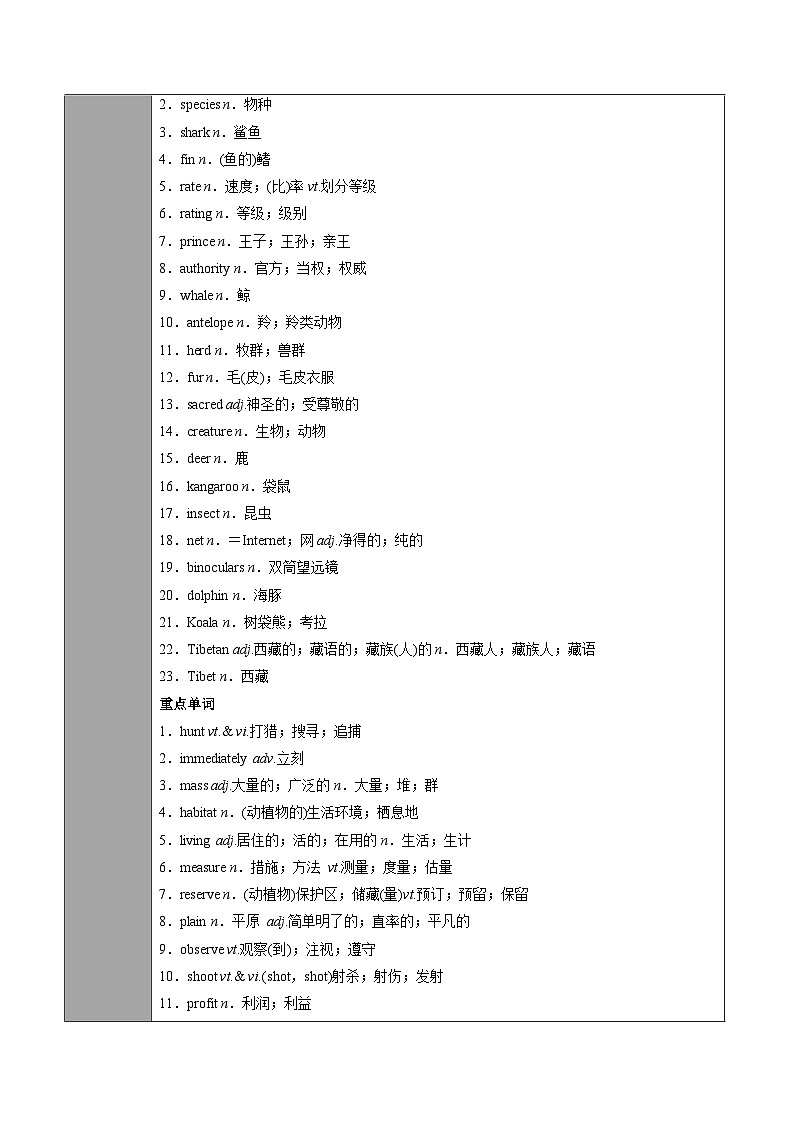 專題08.必修第2冊 Unit 2 Wildlife Protection(教師版)---2025屆高三英語總復習 (人教版2019)第2頁