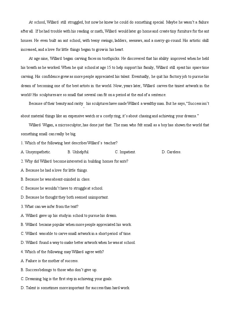 福建省福州外国语学校2023-2024学年高一下学期7月期末考试英语试题(Word版附解析)03