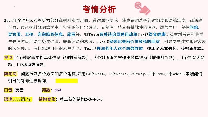 专题02 2021年全国甲&乙卷高考英语听力(精美课件)第2页