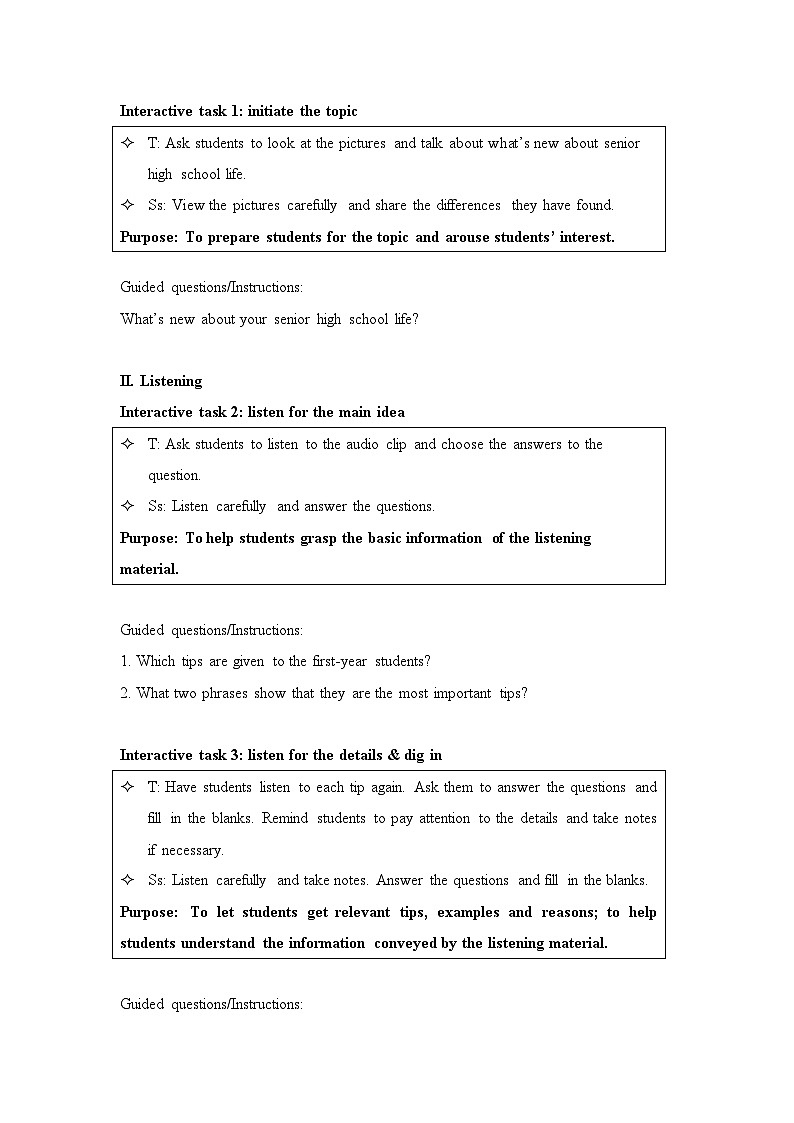 上外版2020必修第一册高一英语上学期 Unit1 ReadingA Listening and Viewing教案02