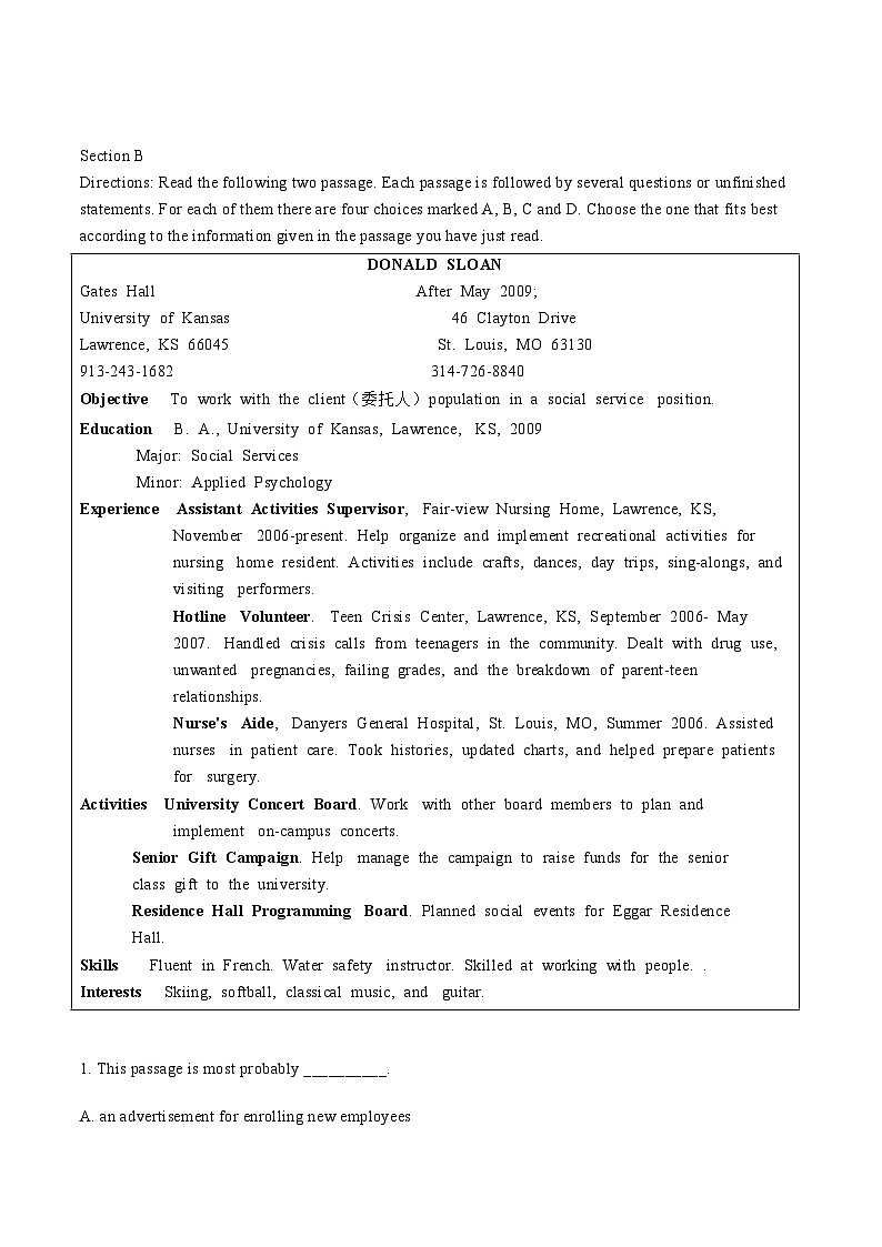 Unit1 Part A :Reading and interaction(分层练习)- 2023-2024学年高一英语同步精品课堂(上教版2020选择性必修第一册)(含答案)第2页