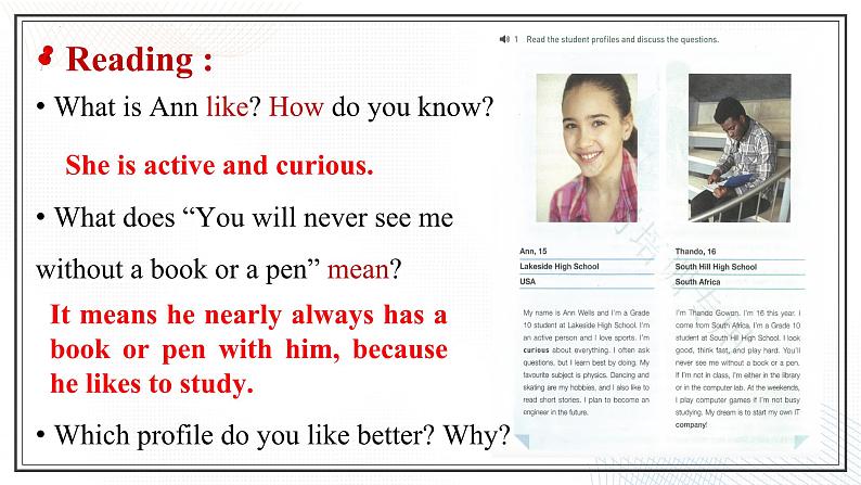 2024-2025学年英语高一人教版(2019) 必修第一册 Welcome unit Reading for Writing课件07