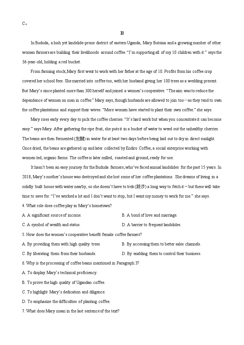 广东省惠州市惠东县2024-2025学年高三上学期第一次质量检测英语试题(解析版)第3页