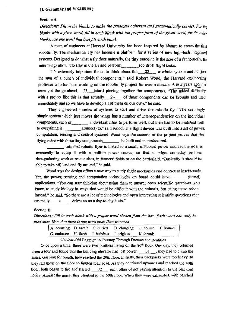 上海市行知中学2024-2025学年高三上学期9月月考英语试题03