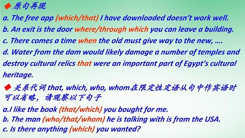 人教版必修第二册Unit1 单元语法详解课件03