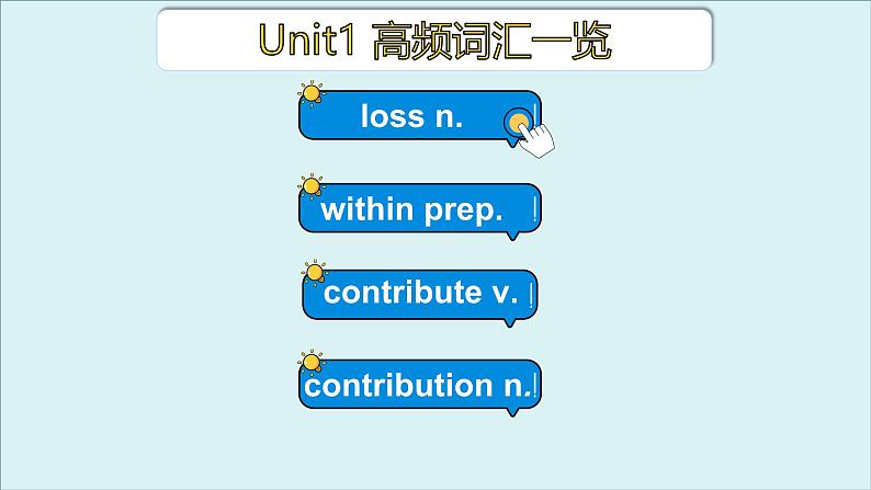 人教版必修第二册Unit1 高频词汇课件(三)第3页