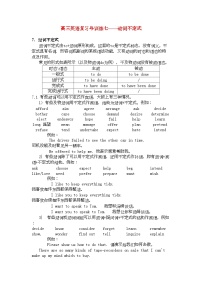 2022年高三英语复习与训练七动词不定式